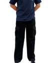 Midnight Black Denim Cargo - Relaxed Fit