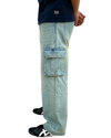 Vintage Blue Denim Cargo - Relaxed Fit
