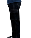 Midnight Black Denim Cargo - Relaxed Fit